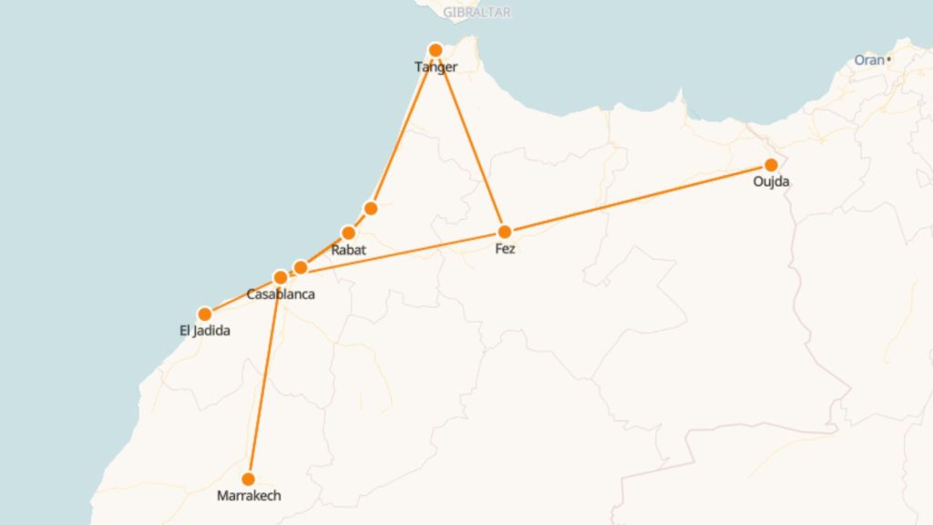 Morocco Train Map