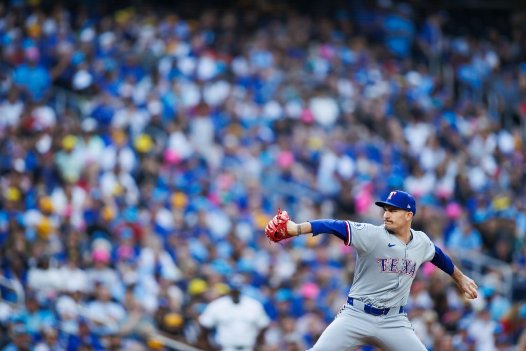 Texas Rangers pitcher Andrew Heaney