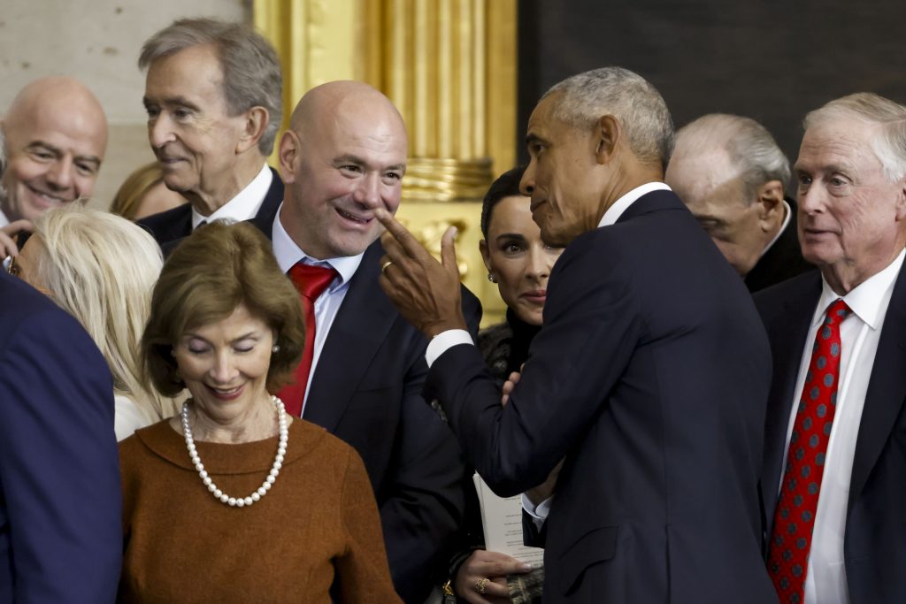 Dana White and Barack Obama