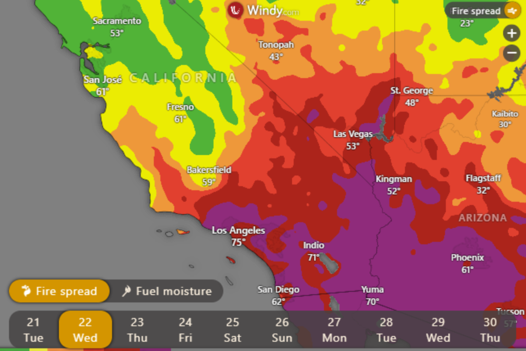 Hughes Fire live tracker: Map of new Los Angeles wildfire