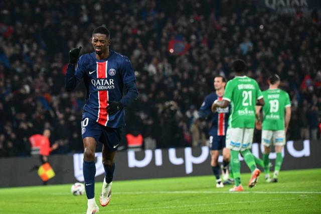 Ligue 1 : Le PSG domine Saint-Étienne grâce à un doublé d'Ousmane Dembélé et conforte sa première place de Ligue 1