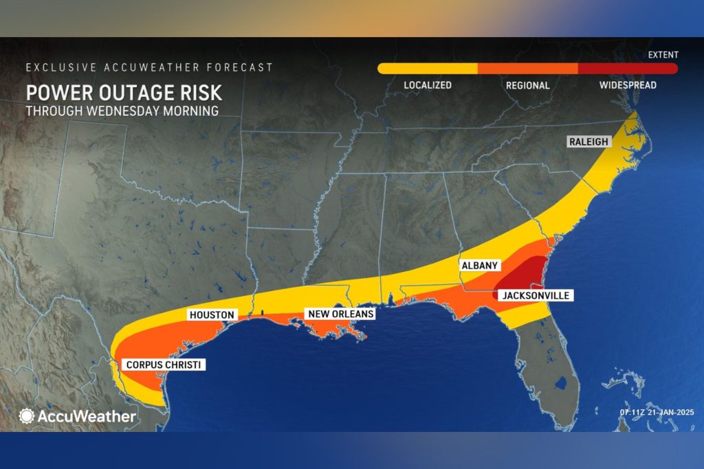 AccuWeather power outage forecast
