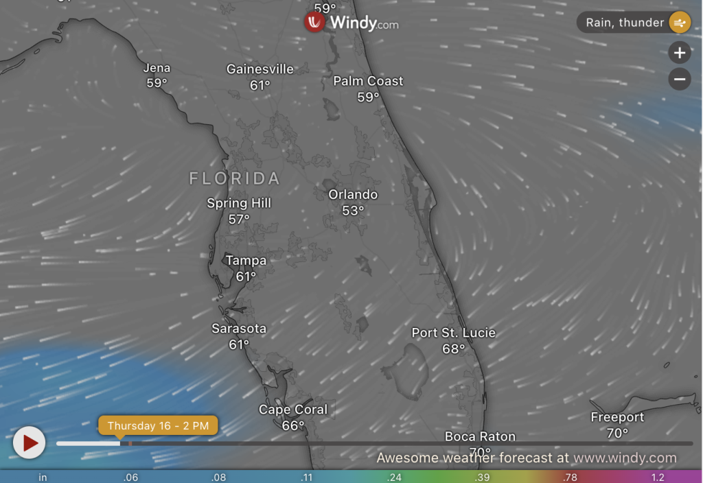 Orlando, Florida, rain forecast