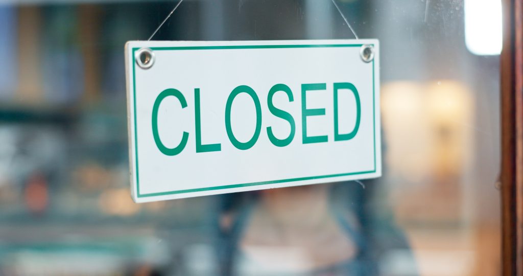 Closed sign