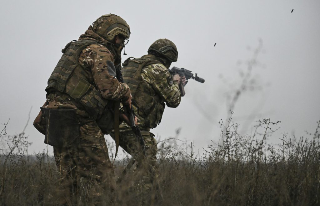 Russian Soldiers In Combat Exercise in Russia