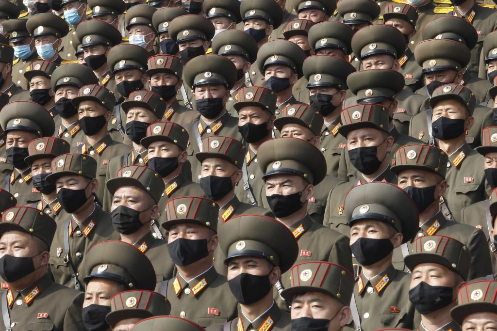 North Korean Soldiers in Pyongyang