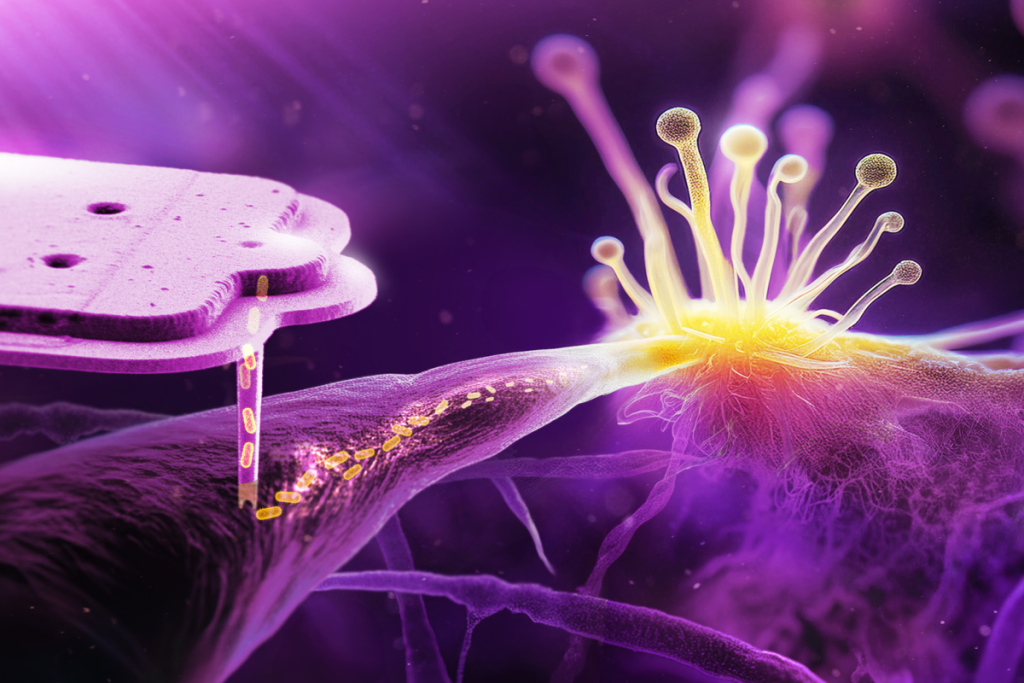 Bacterium becomes a resident in a fungus