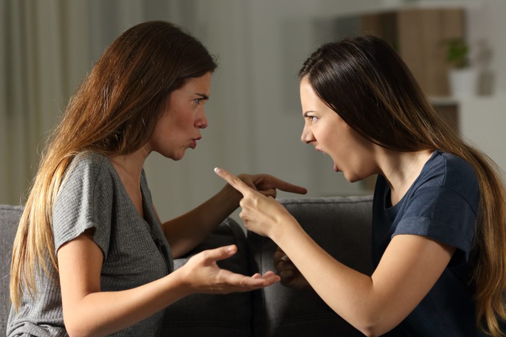 Women arguing stock image