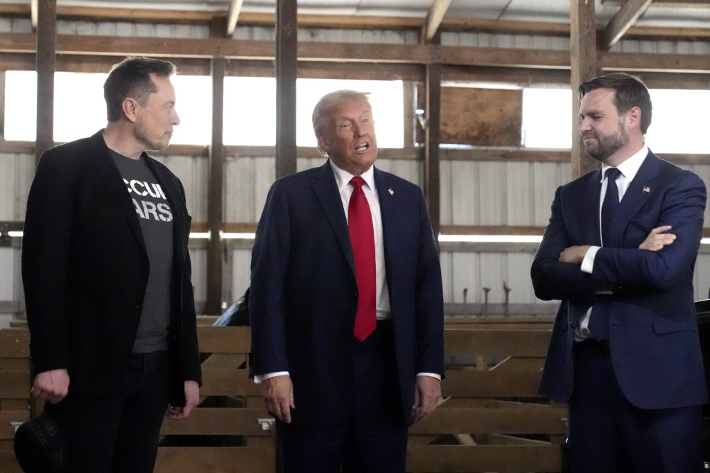 Elon Musk Donald Trump and JD Vance