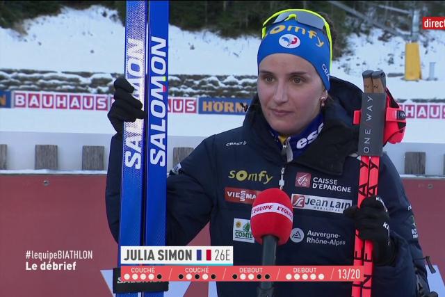 « Un énorme sentiment de honte » : Julia Simon, 26e de la mass-start de Ruhpolding (Coupe du monde)