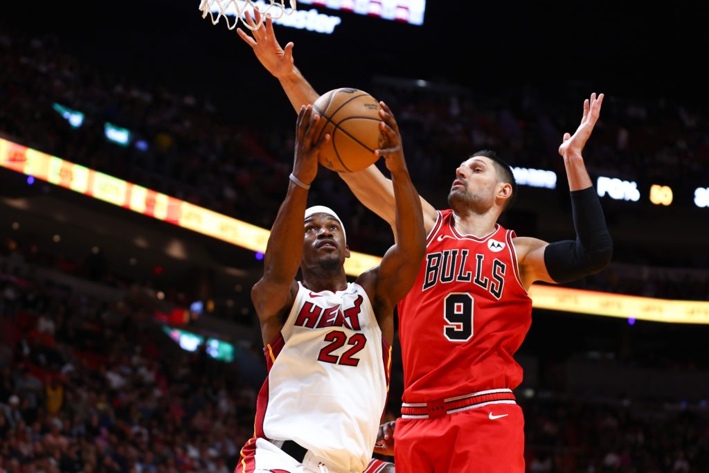 Jimmy Butler Nikola Vucevic