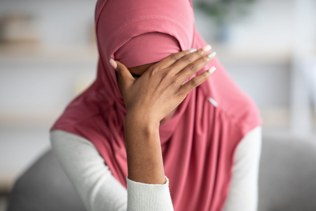 Upset woman