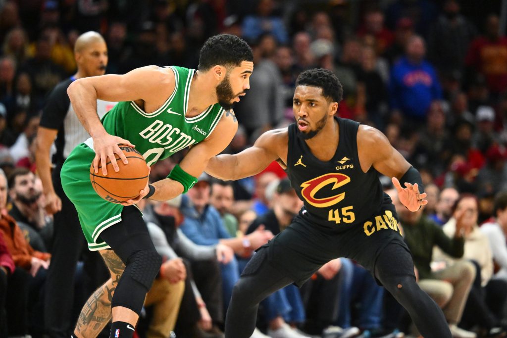 Jayson Tatum and Donovan Mitchell