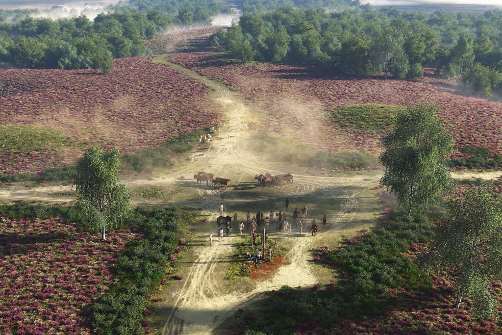 Artist’s impression of a medieval cult site