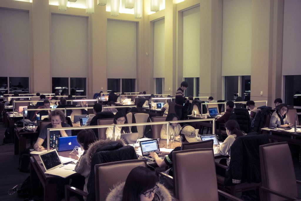 College students study