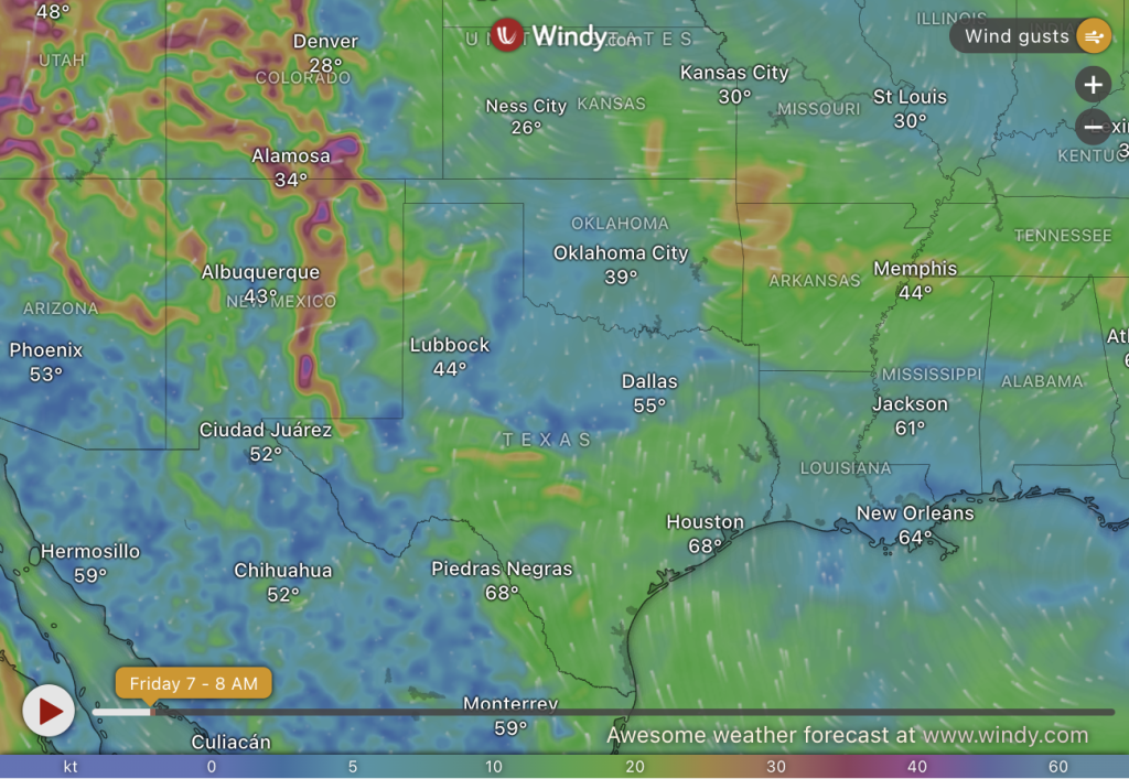 Texas, Oklahoma Weather