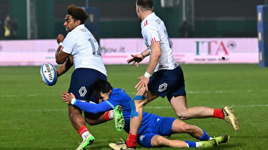 Italie-France U20 : neuf essais... les images du large succès des Bleuets dans le Tournoi des moins de 20 ans