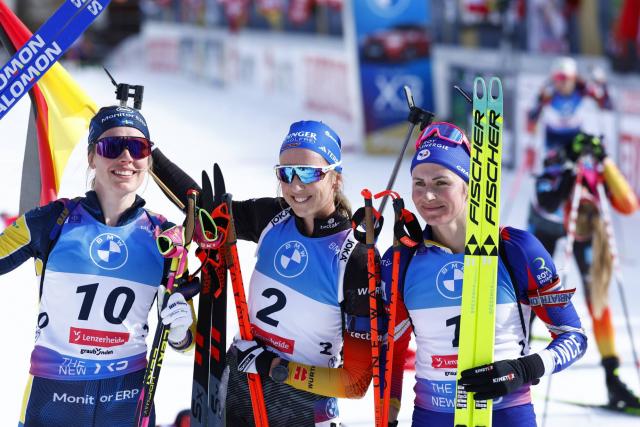 Justine Braisaz-Bouchet en bronze sur la poursuite des Championnats du monde, remportée par l'Allemande Franziska Preuss