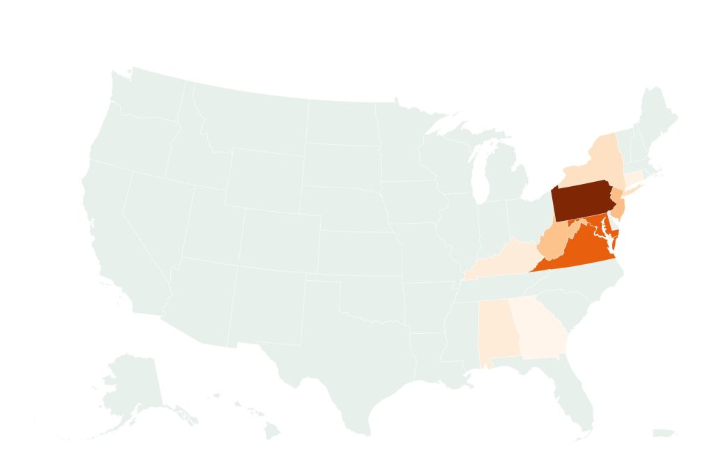 Map shows power outages across 10 US states