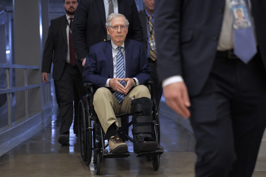 McConnell in wheel chair