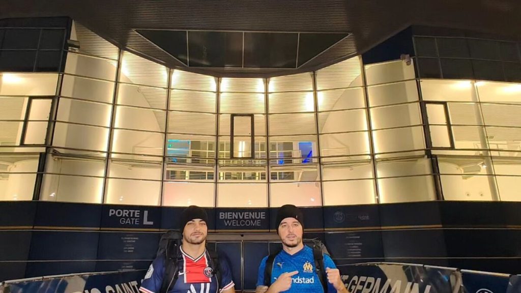 PSG-OM : les deux fans qui avaient marché 800 km entre Paris et Marseille avant le match aller vont remettre ça