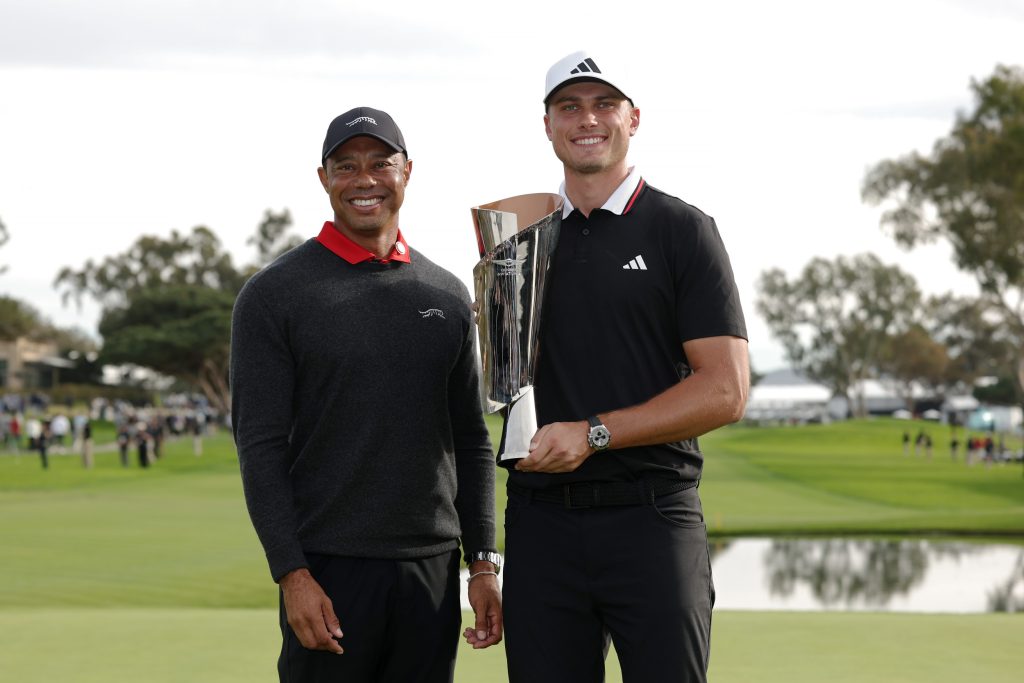 Tiger Woods and Ludvig Aberg