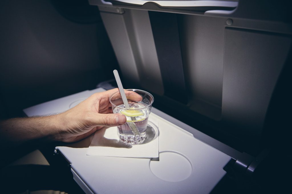 Alcohol drink on board - stock photo