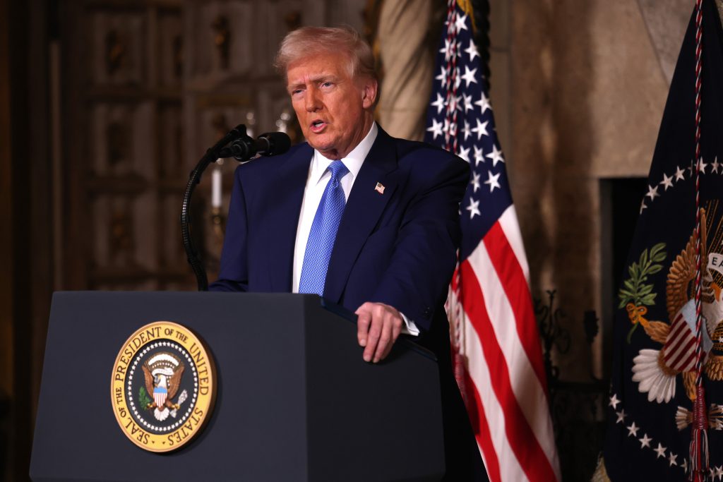 Trump jokes of third term as crowd erupts into "4 more years" chant