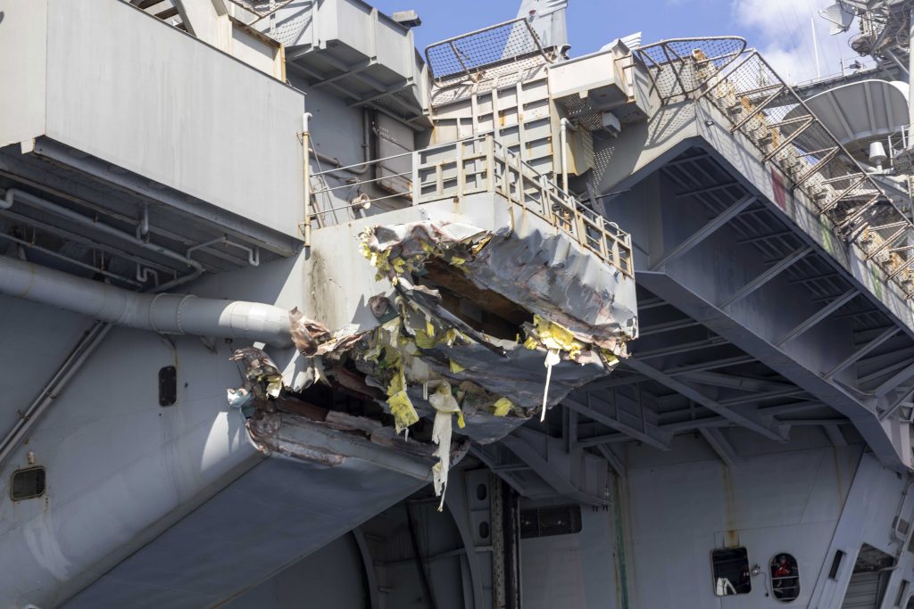 Damage to the USS Truman