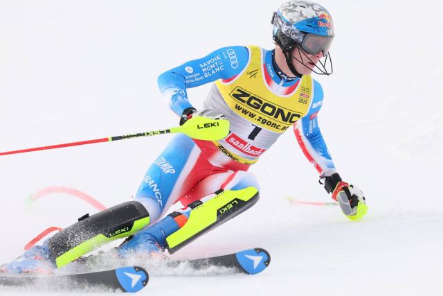 « Une manche plutôt belle » : Clément Noël, en tête de la première manche du slalom des Mondiaux