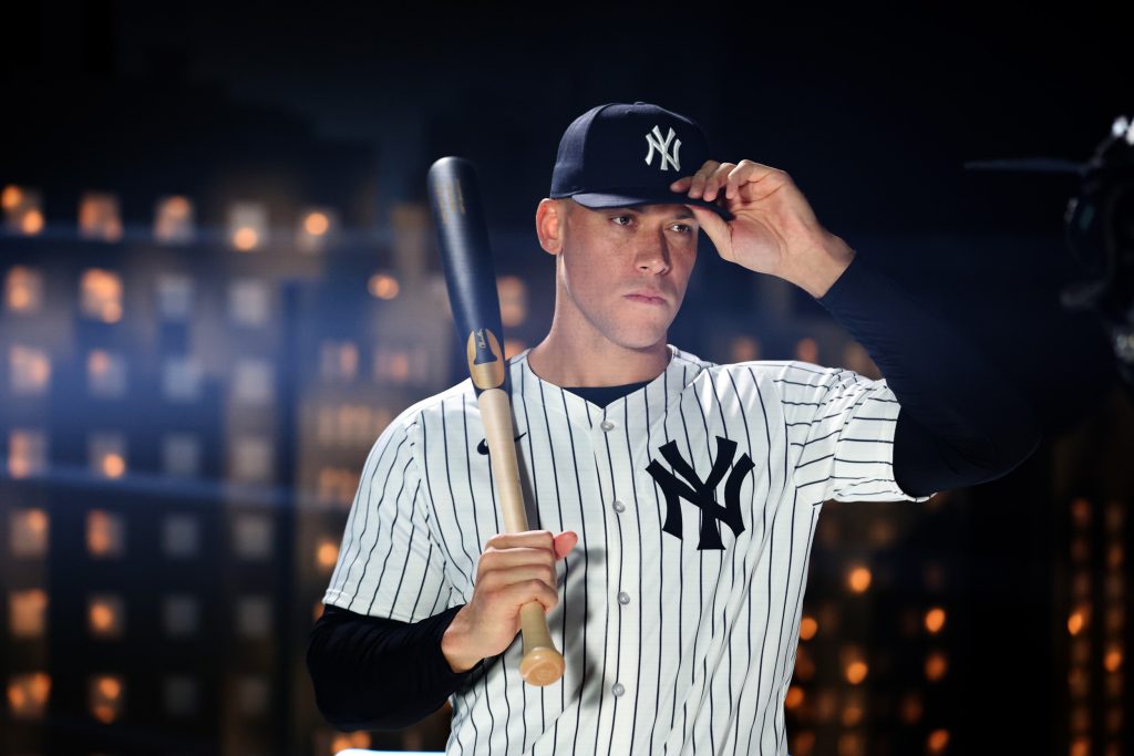 Yankees captain Aaron Judge at photo day