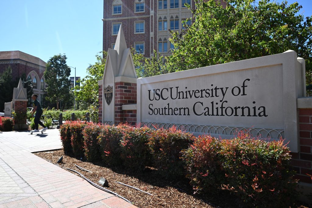 Students are seen on campus