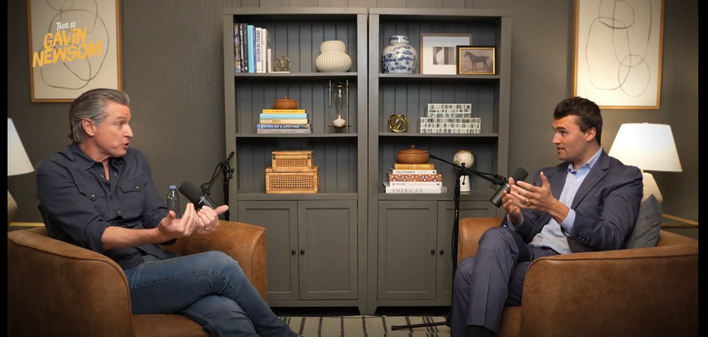 Gavin Newsom Charlie Kirk