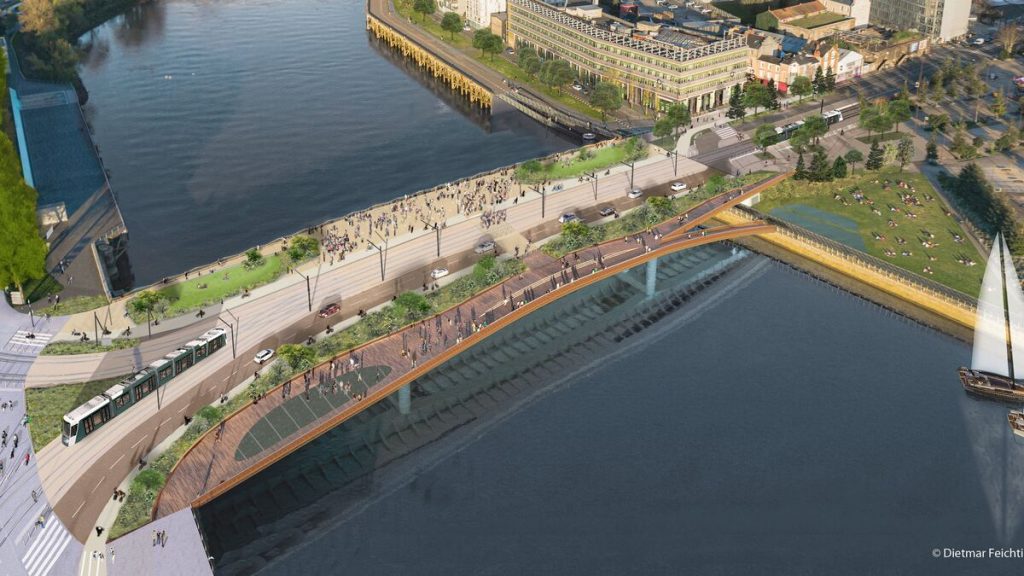 Le pont le plus large d’Europe se construit à Nantes : « Pour nous, ça doit devenir un lieu de vie »