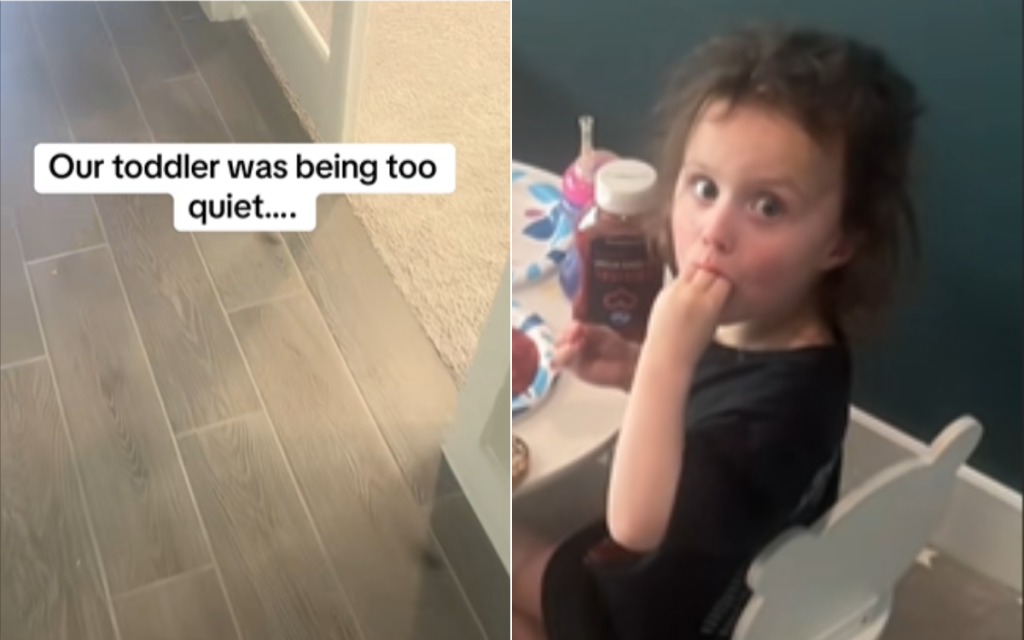 Ali Jones caught her toddler red-handed.