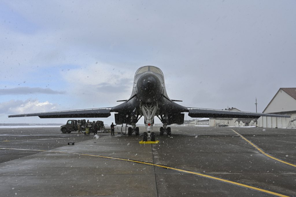 U.S. B-1B Bomber Refuels in Japan